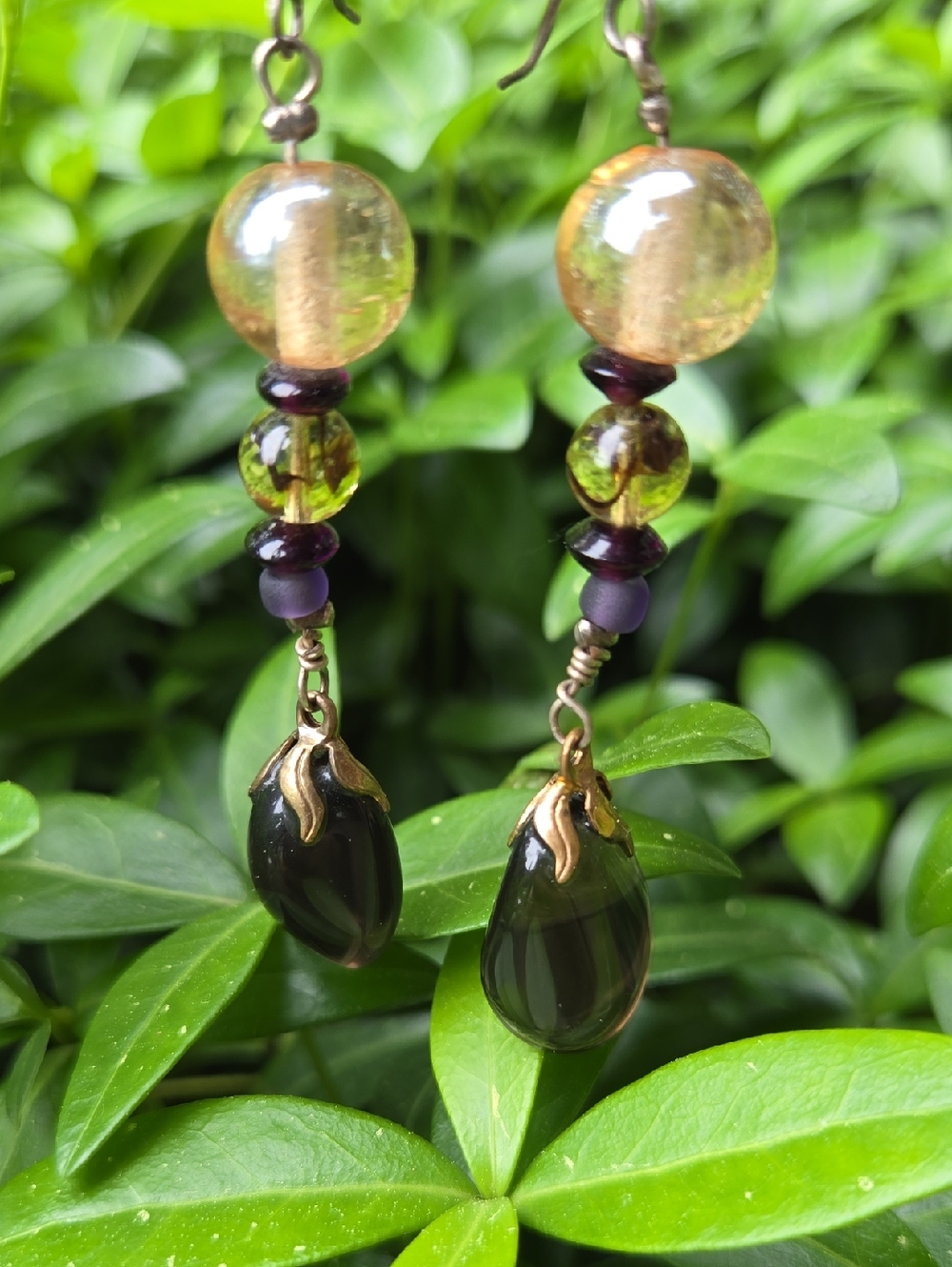 Artisan Sterling Gemestone Drop Earrings